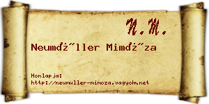 Neumüller Mimóza névjegykártya